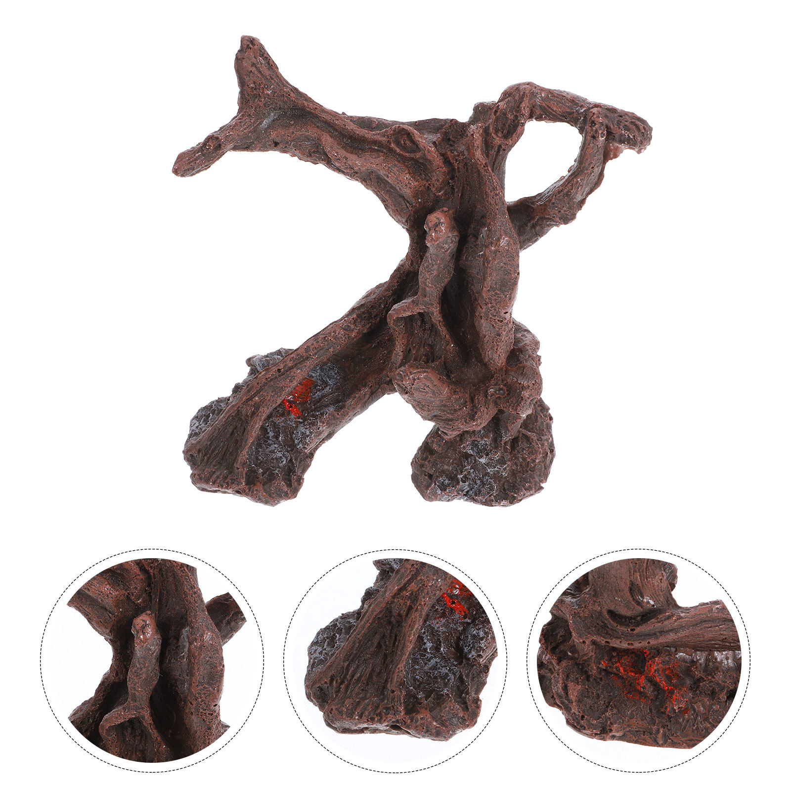 Aquarium Plant Root Tabs - Hochwertiges Wasserfestes Harz-Trunk-Ornament für Aquarium Fischbecken