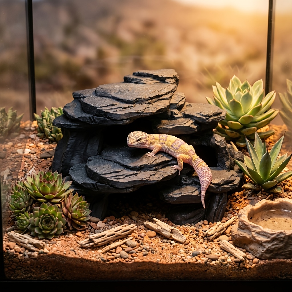 Aquarium Plant Root Tabs - PLA-Höhlen-Aquarium-Dekoration: Versteckte Fischbecken-Plattform für Schildkröten, Garnelen