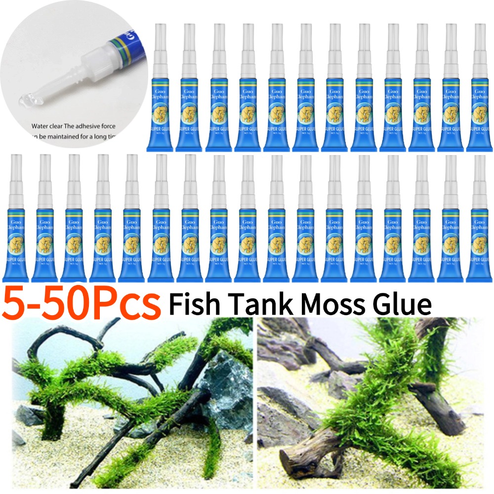 Aquarium Plant Gel - 50-5Pcs Aquarium Landschaftsbau Moos Kleber Aquarium