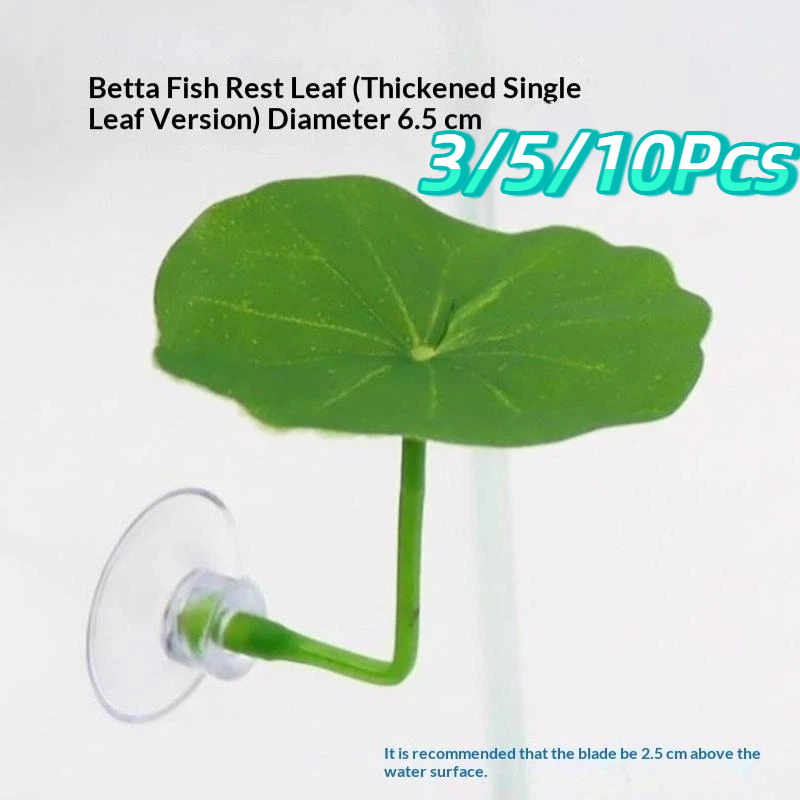 Planted Aquarium For Betta - 3/5/10 Stück Kunststoff-Betta-Ruheblätter, simuliertes Lotusblatt zum