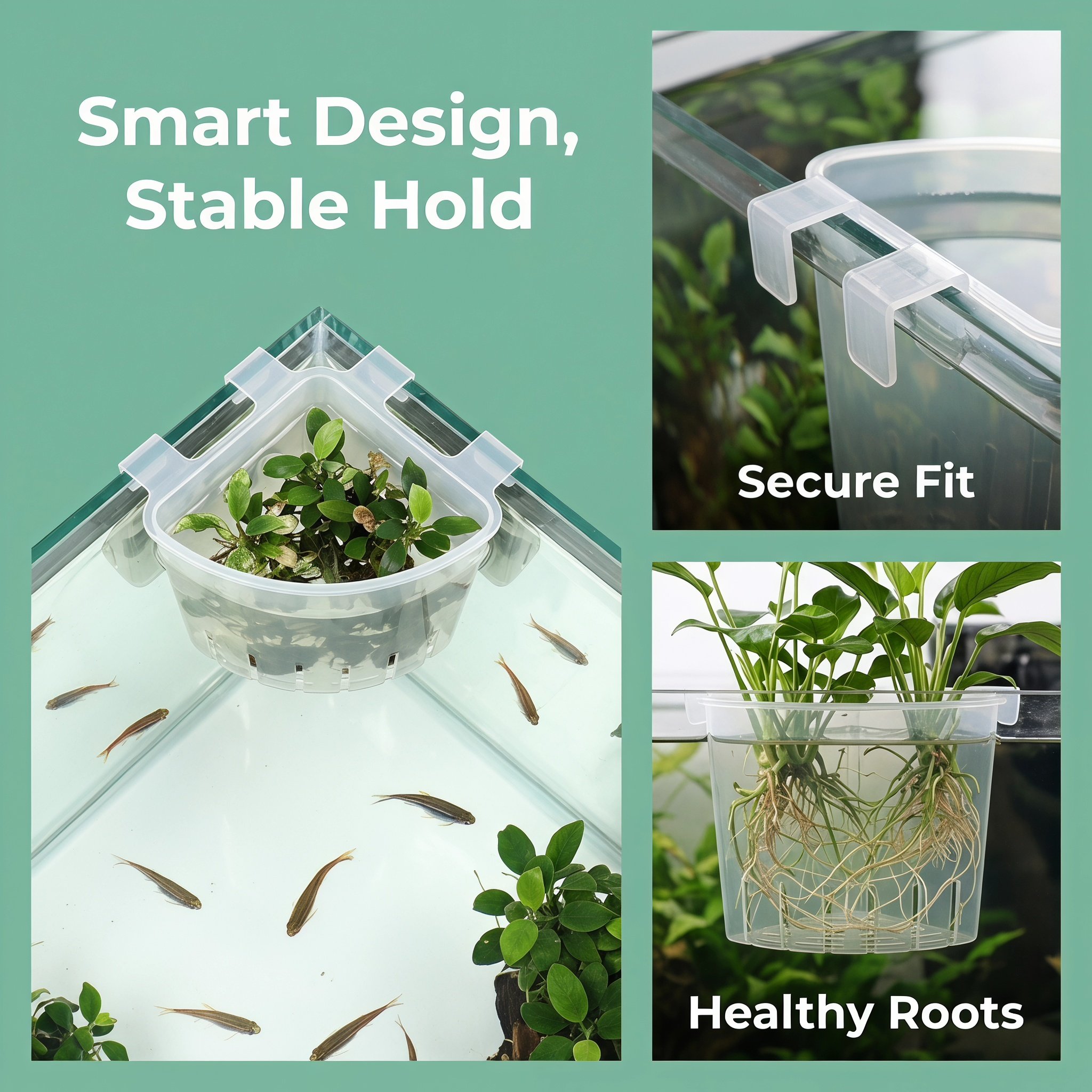 4 Stück Aquarium-Hänge-Eckpfla – Aquarium Plant Holder Bewertung und Preis